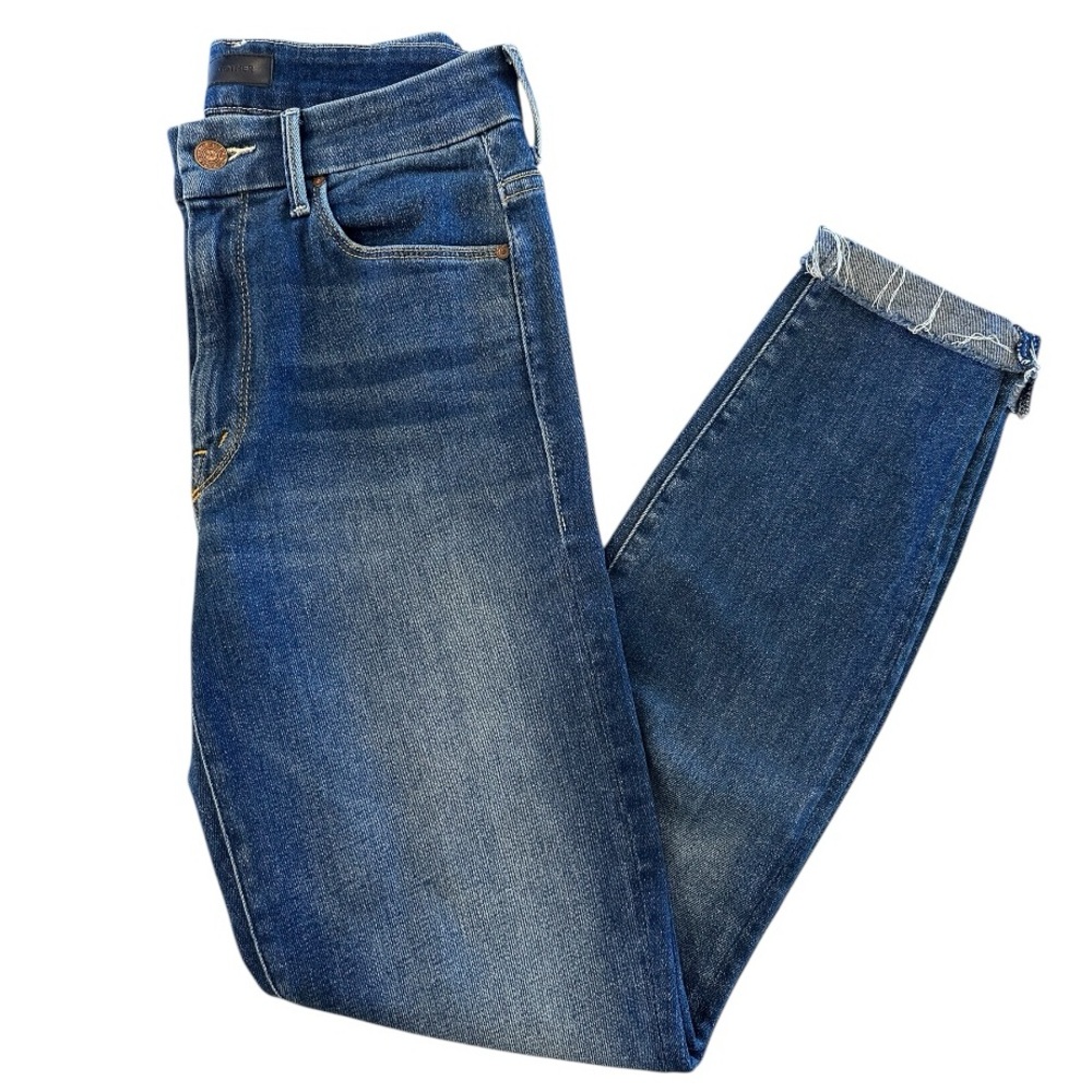 MOTHER The High Waisted Looker Ankle Fray Big Sky Jeans Size 26